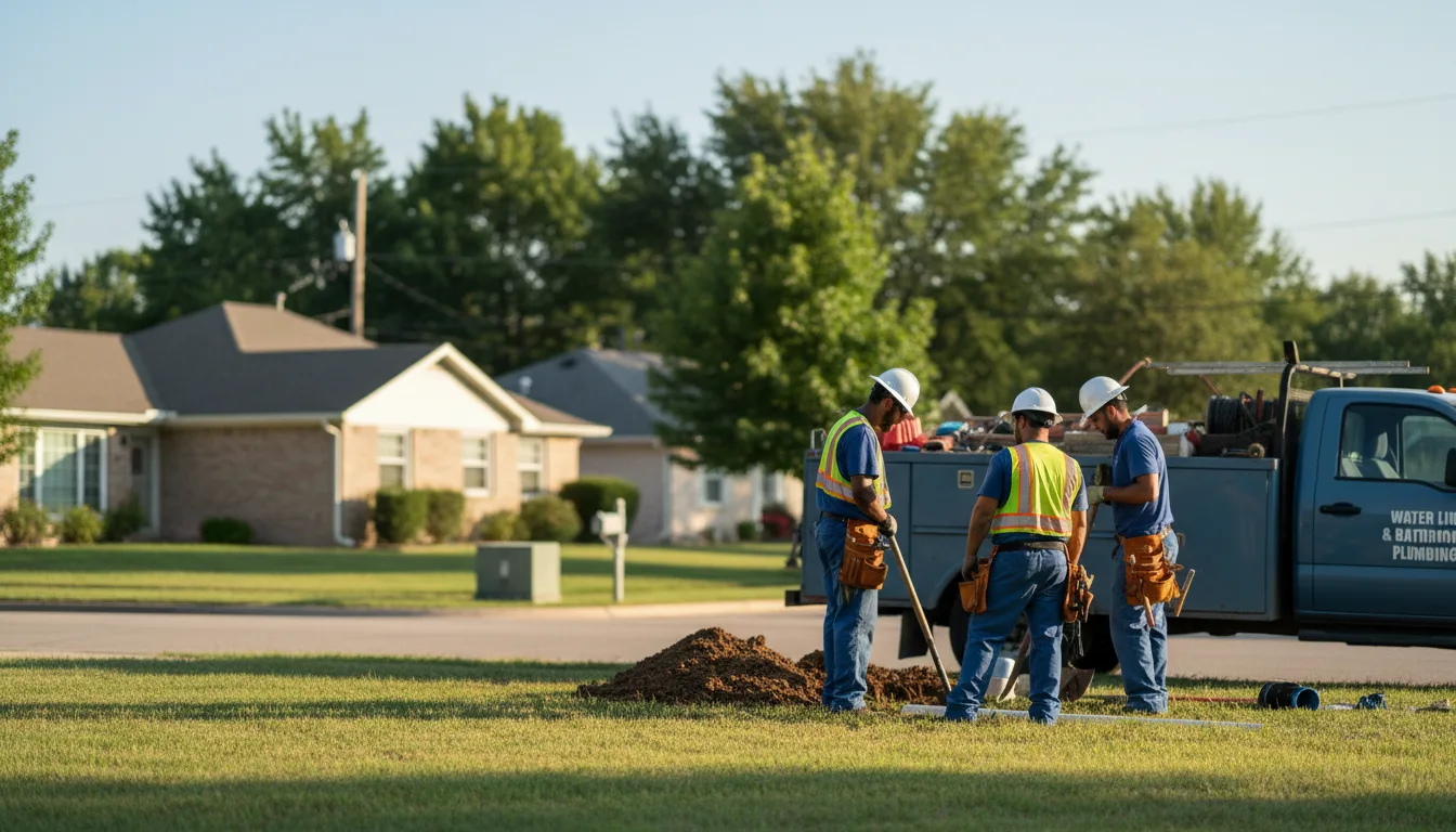 Residential water line and bathroom plumbing service in Centerville, UT